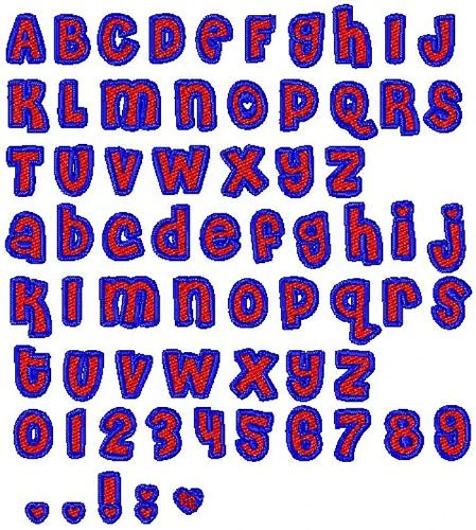 Cheri Embrilliance Embroidery Font - Bold Block Alphabet - BX font