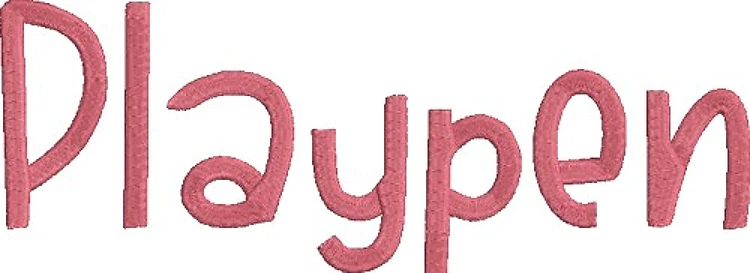 Playpen Font Embroidery Font - Decorative Whimsical Style - Home Format - PES, DST & 6 formats
