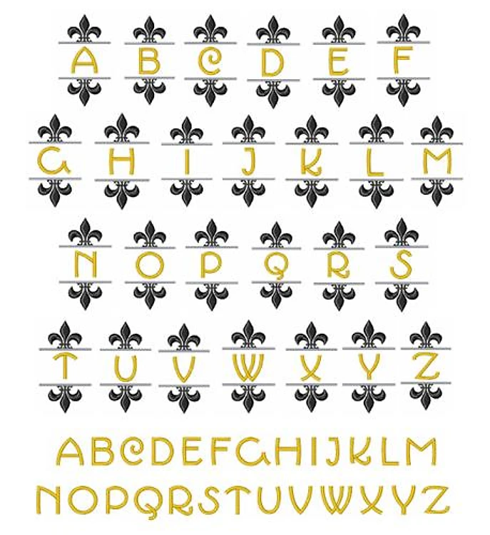 Fleur De Lis Font and Monogram