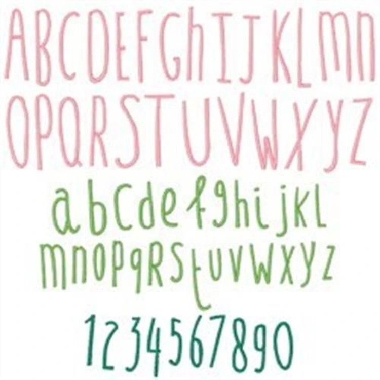 Wimpyn Thin Font Embroidery Font - Whimsical Decorative Outline Letters - PES, DST & 11 formats