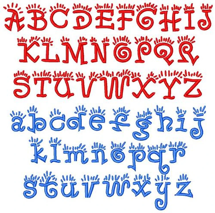 Sparkler Embrilliance Embroidery Font - Playful Decorative Handwriting - BX font