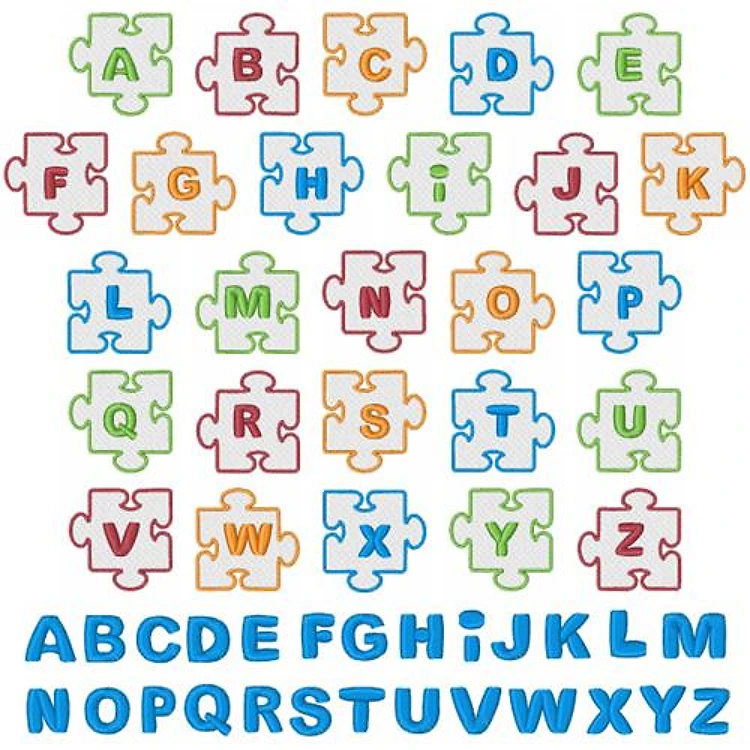 Puzzle Piece Outline Embrilliance