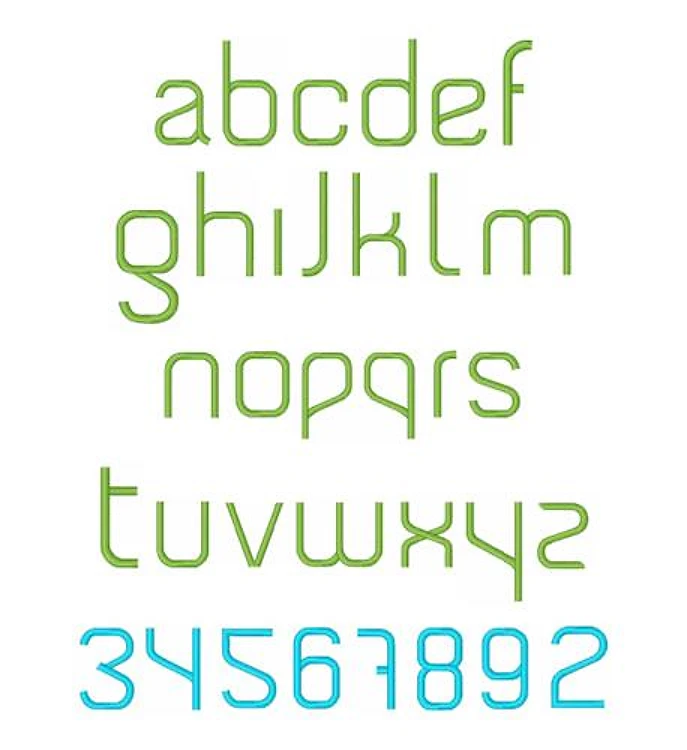 Tengra Embrilliance Embroidery Font - Clean Modern Outline Letters - BX font