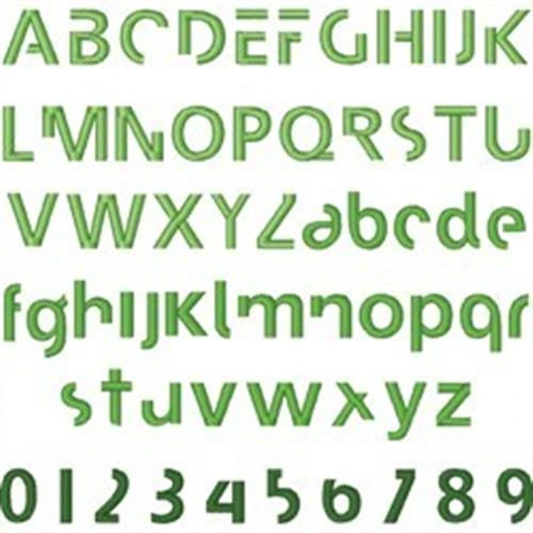 Chopped Embrilliance Embroidery Font - Geometric Block Letters - BX font