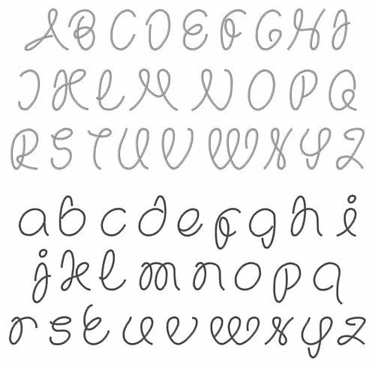 Wired Embrilliance Embroidery Font - Handwriting Script Style - BX font