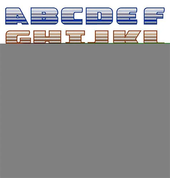Beach Horizon Embrilliance - Decorative Fill Letters - BX font