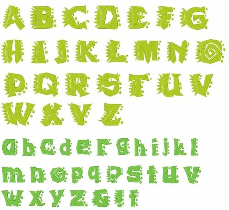 Spiky Embrilliance Embroidery Font - Decorative Whimsical Letters - BX font