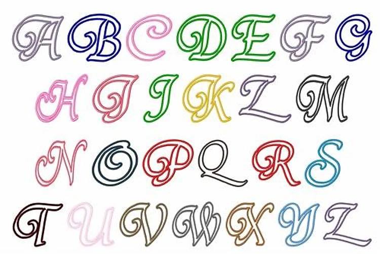 Applique Alphabet Embrilliance Embroidery Font - Playful Applique Style - BX font
