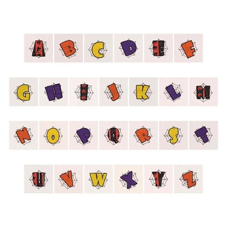 Applique Spiderweb Alphabet Embrilliance Embroidery Font - Fun Halloween Themed Letters - BX font