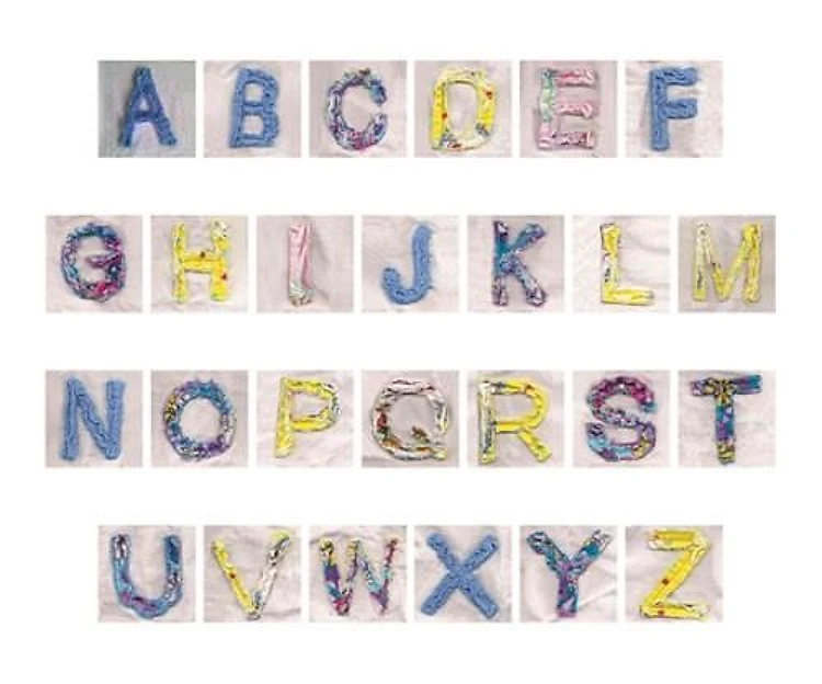 Chenille Embrilliance Embroidery Font - Fluffy Textured Style - BX font