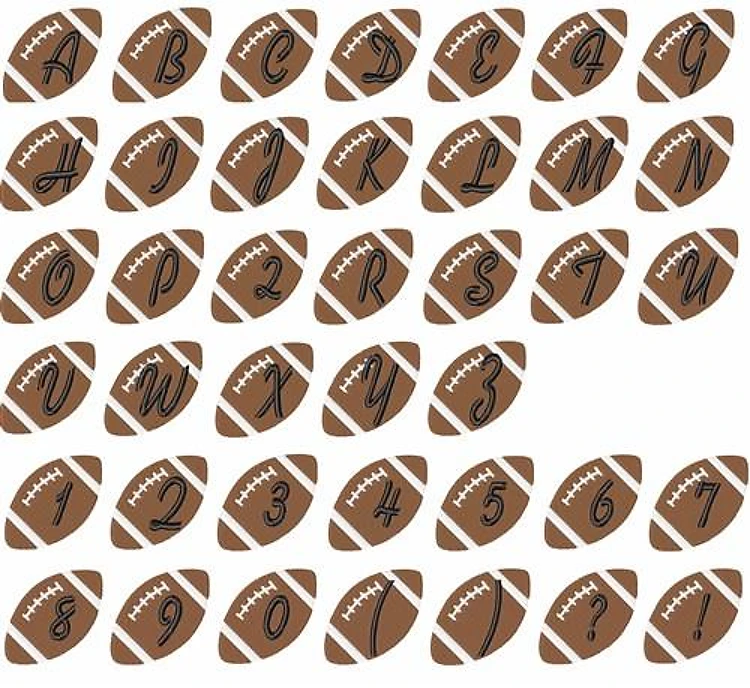Football Alphabet Embroidery Font - Bold Sports Lettering - Home Format - PES, DST & 6 formats