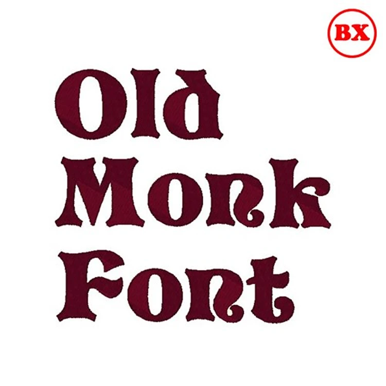 Old Monk Embrilliance Font - Decorative Western Letters - BX font