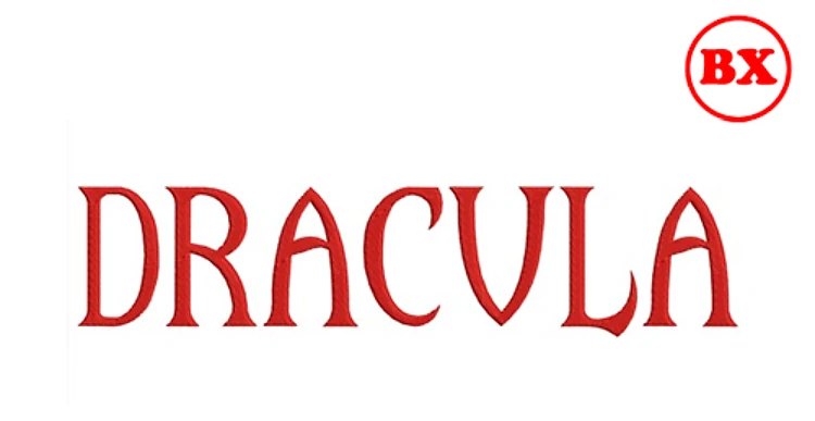 Dracula Embrilliance Embroidery Font - Gothic Decorative Lettering - BX font