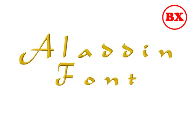 Aladdin Font Embrilliance - Elegant Script Lettering - BX font