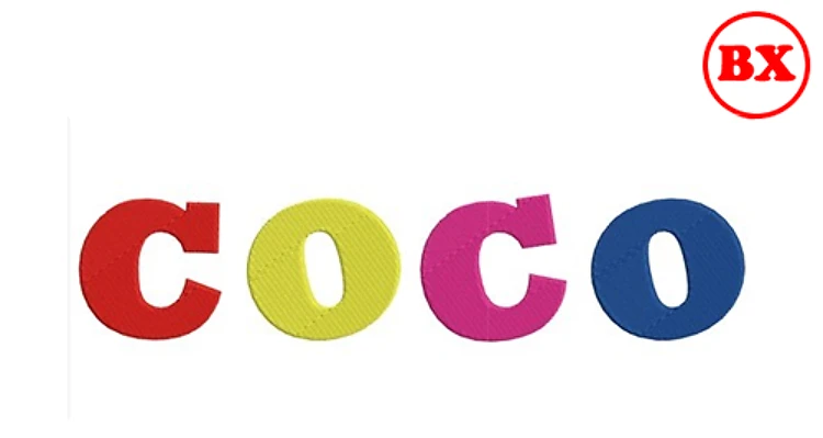 Coco Embrilliance Embroidery Font - Playful Dimensional Letters - BX font
