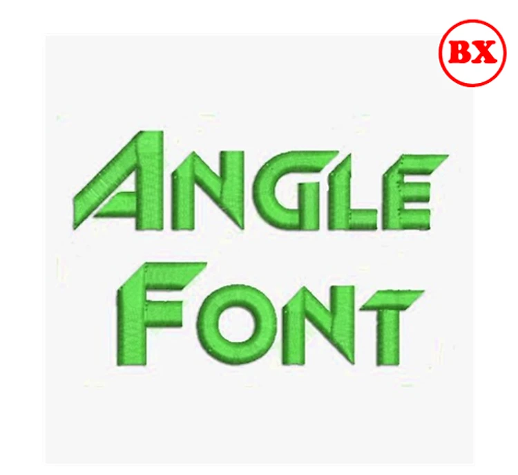 Angle Font Embrilliance Embroidery Font - Bold Block Style Alphabet - BX font