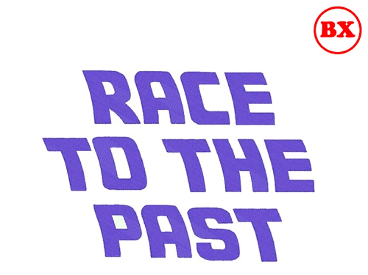Race To The Past Embrilliance - Bold Block Lettering - BX font