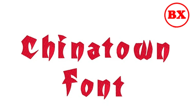 Chinatown Embrilliance Embroidery Font - Bold Decorative Lettering - BX font