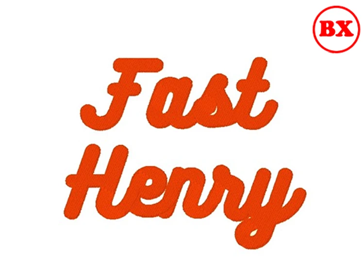 Fast Henry Embrilliance Embroidery Font - Playful Script Lettering - BX font