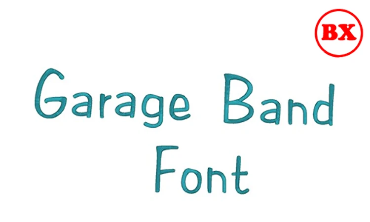 Garage Band Font Embrilliance Embroidery Font - Playful Brush Script Lettering - BX font