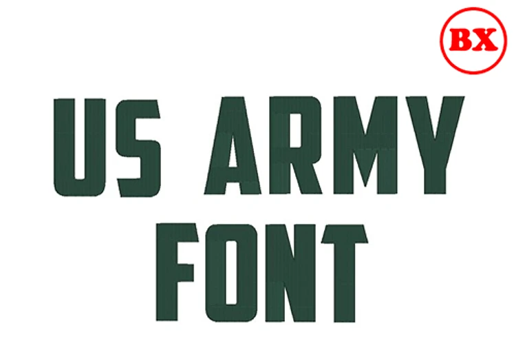 US Army Font Embrilliance