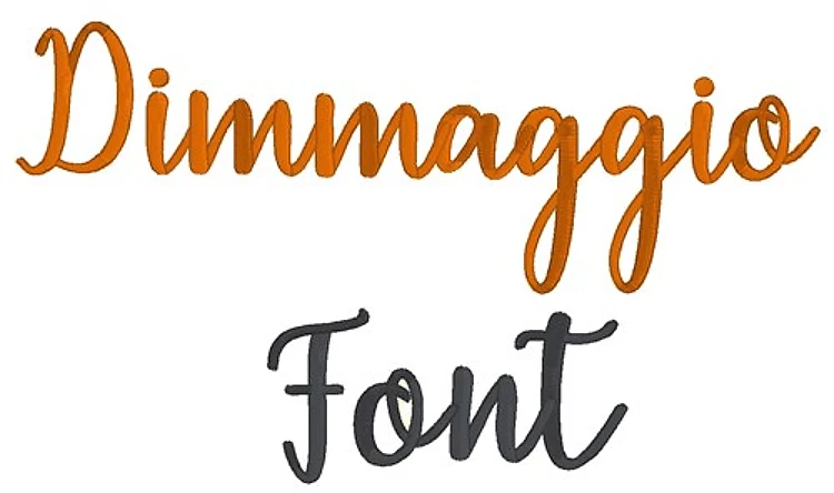 Dimmagio Font Embroidery Font - Flowing Script Style Lettering - PES, DST & 10 formats