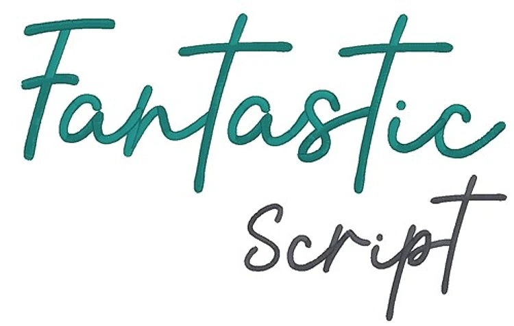 Fantastic Font Embroidery Font - Flowing Brush Script Letters - Home Format - PES, DST & 10 formats