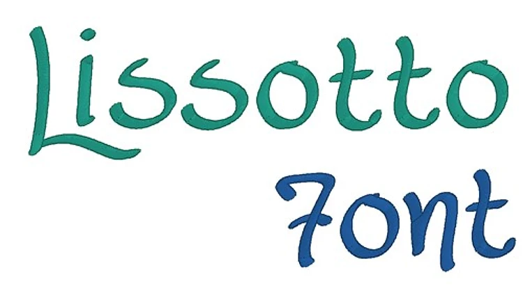 Lissotto Font Embroidery Font - Playful Script Lettering - Home Format - PES, DST & 9 formats