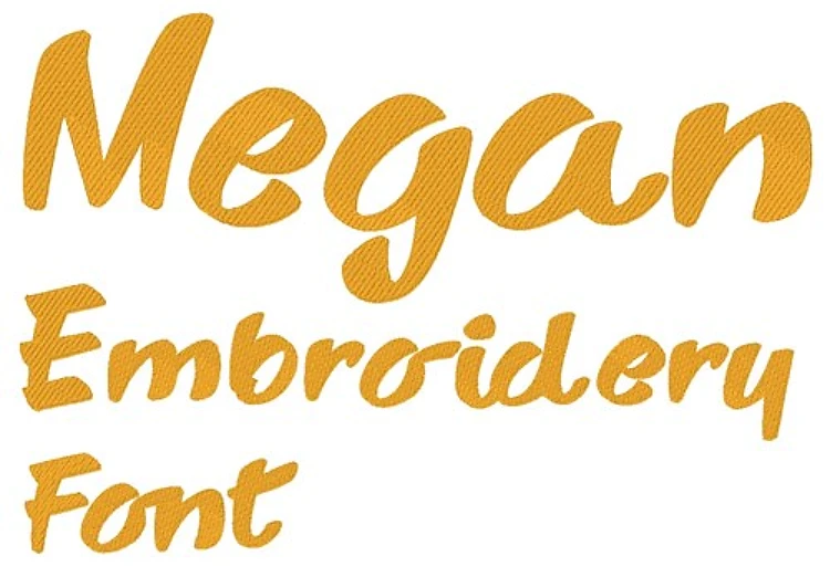 Megan Embroidery Font - Playful Handwriting Style - Home Format - PES, DST & 8 formats