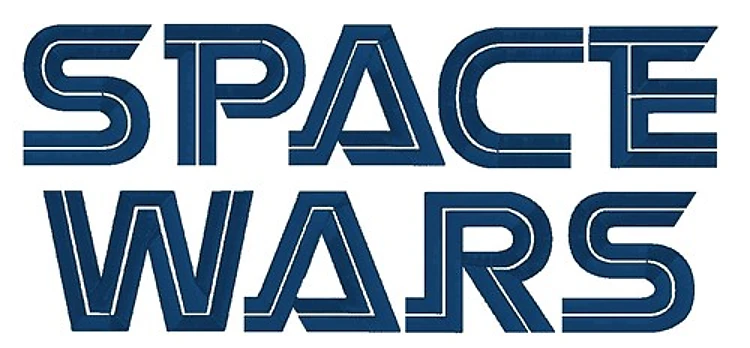 Space Wars Font Embroidery Font - Bold Block Outline Lettering - Home Format - PES, DST & 9 formats
