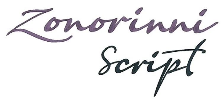 Zonorinni Font Embroidery Font - Flowing Script Lettering - Home Format - PES, DST & 10 formats