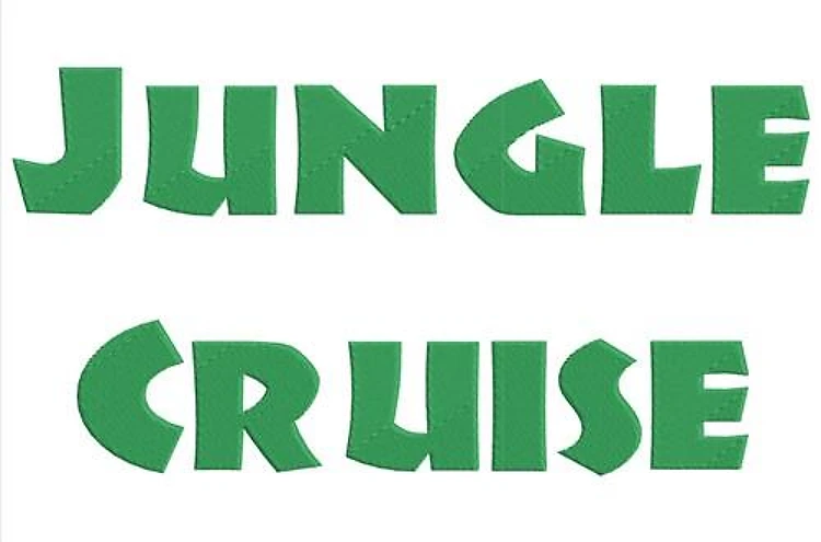 Jungle Cruise Embroidery Font - Decorative Block Style - Home Format - PES, DST & 9 formats