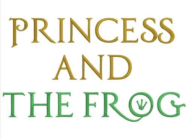 Princess and The Frog Embroidery Font - Classic Block Lettering - Home Format - PES, DST & 11 formats