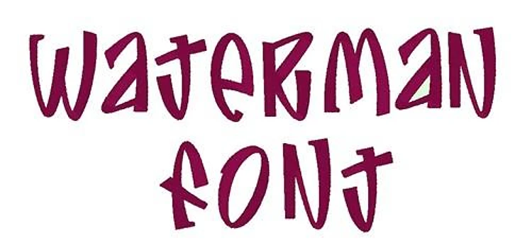 Waterman Embroidery Font - Playful Handwritten Style - Home Format - PES, DST & 9 formats