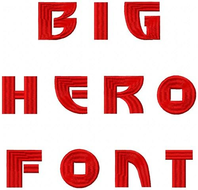 Big Hero Font Embroidery Font - Bold Classic Block Lettering - Home Format - PES, DST & 10 formats