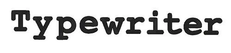 Typewriter Embroidery Font - PES, DST & 9 formats