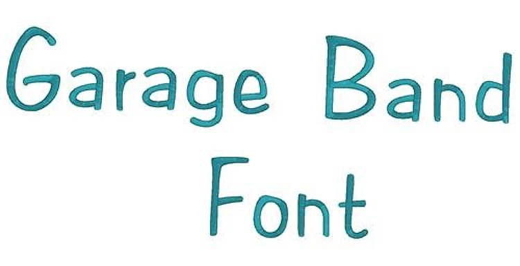 Garage Band Font Embroidery Font - Playful Handwritten Letters - PES, DST & 8 formats