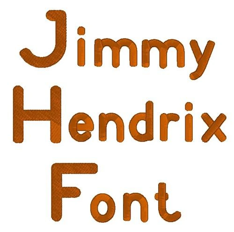Jimmy Hendrix Embroidery Font - Playful Rounded Lettering - Home Format - PES, DST & 8 formats
