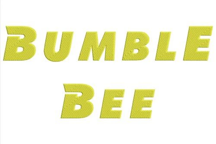 Bumble Bee Embroidery Font - Bold Block Style - Home Format - PES, DST & 9 formats