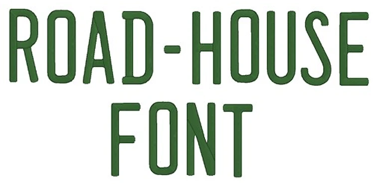 Road house Font Embroidery Font - Classic Block Style Lettering - PES, DST & 8 formats