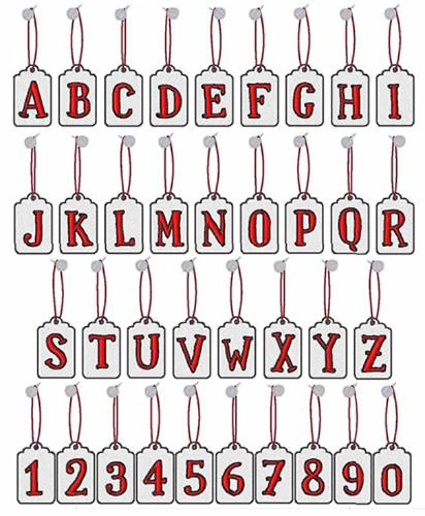 Christmas Tag Font