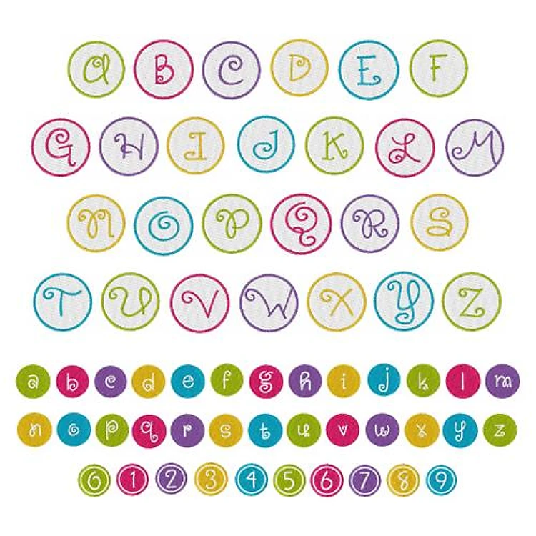 Circle Monogram Font