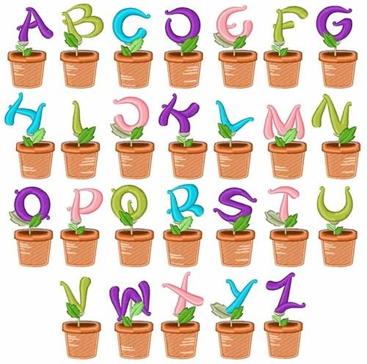 Flower Pot Font