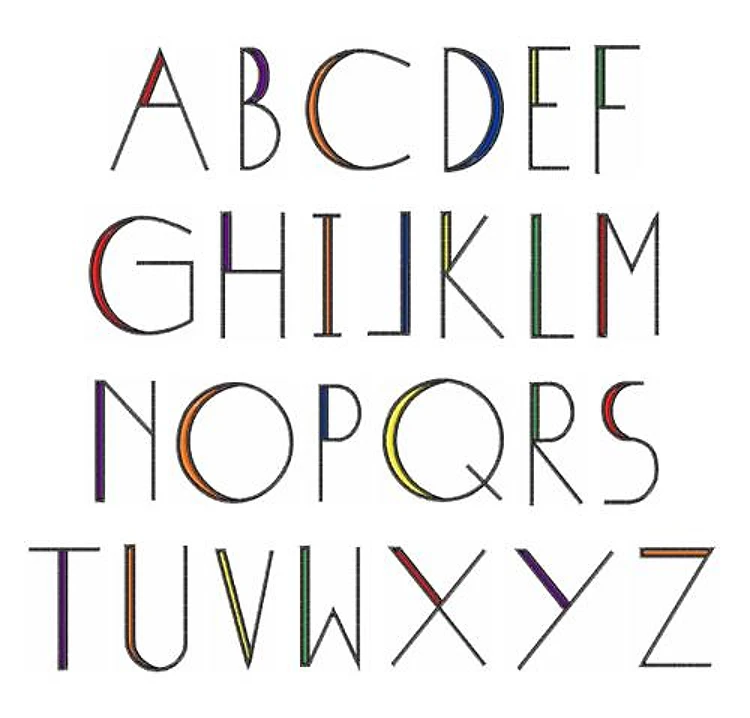 Carnival Embrilliance Embroidery Font - Decorative Playful Alphabet - BX font