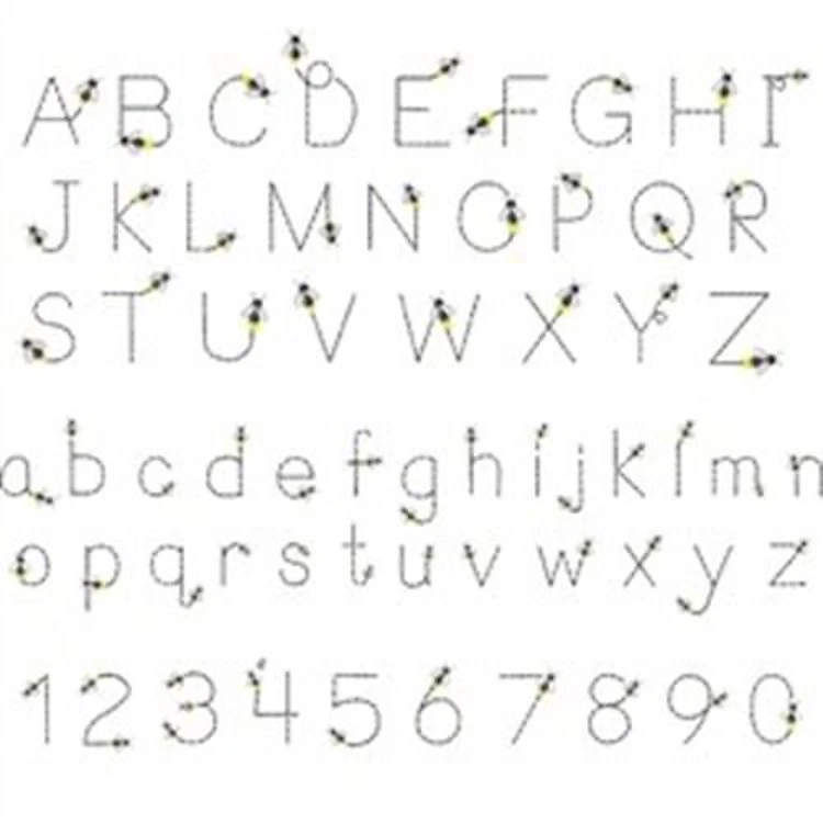 Fireflies Embrilliance Embroidery Font - Whimsical Decorative Style - BX font