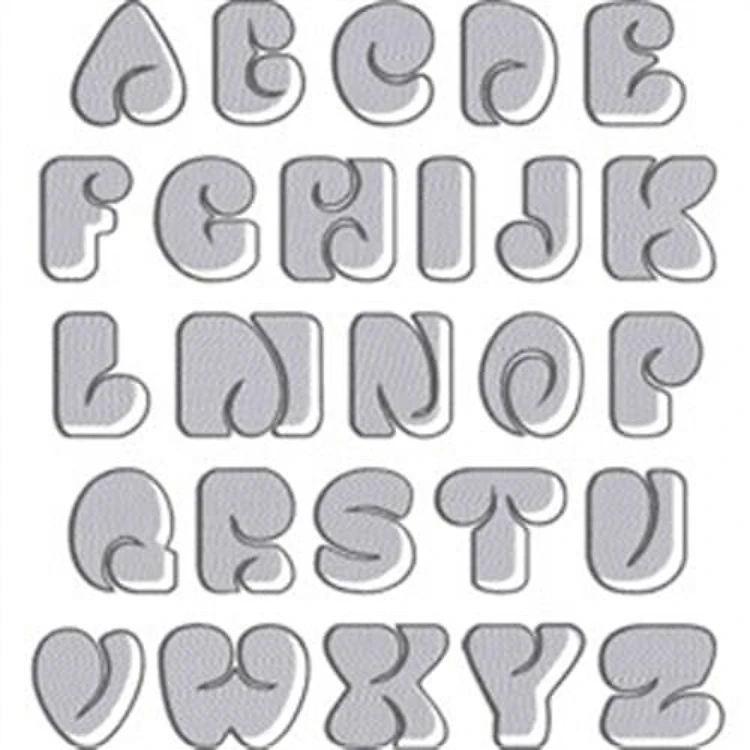 Chubby Embrilliance Embroidery Font - Decorative Filled Alphabet - BX font