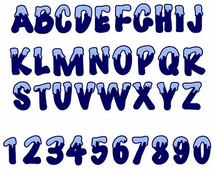 Arctic Chill Embrilliance Embroidery Font - Playful Icy Design - BX font