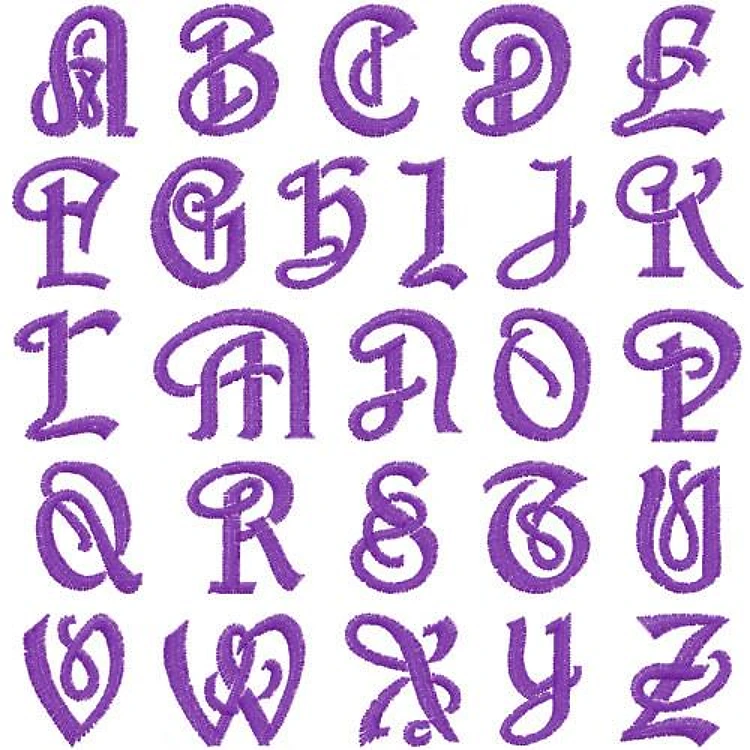 Dainty Elegance Embrilliance - Decorative Script Style Embroidery Font - BX font