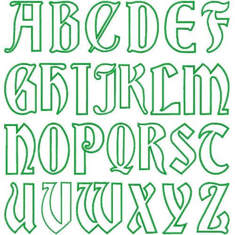 Outline magic Embrilliance Embroidery Font - Bold Outline Style - BX font