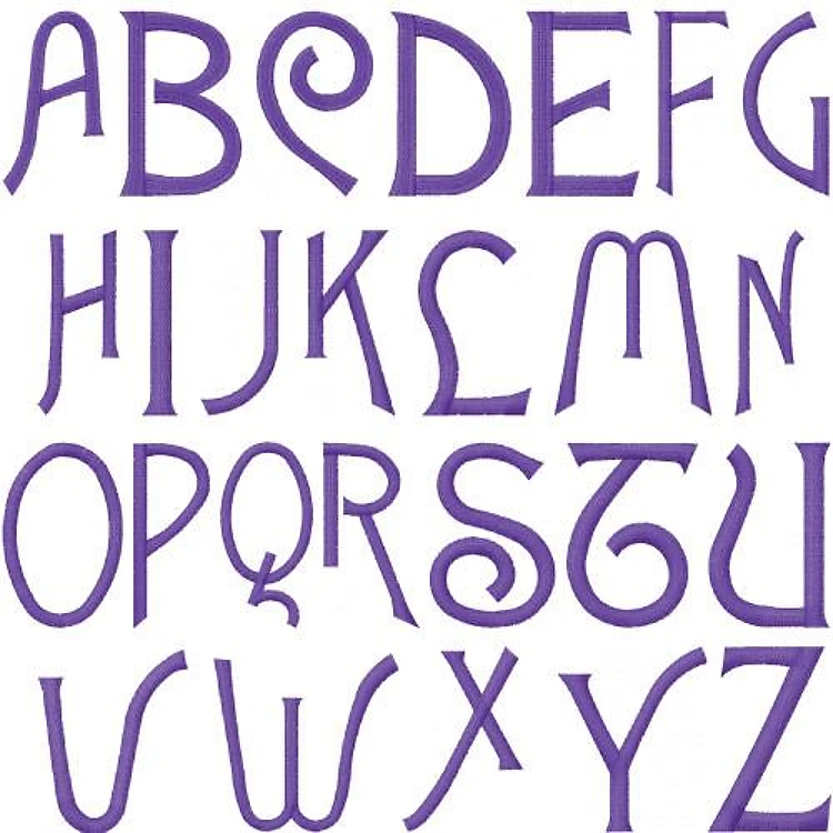 Peace Monogram Embrilliance Embroidery Font - Whimsical Decorative Handwriting - BX font